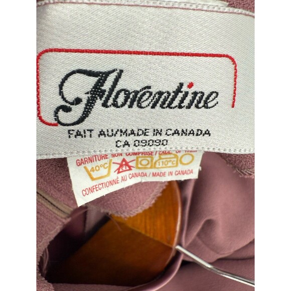 Vintage Florentine Mauve Pink Figure Flattering Dress Made in Canada Size 14 - Picture 9 of 11
